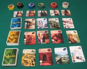 Immagine di Splendor, gioco in cui ci si cala nei panni di commercianti di gemme.