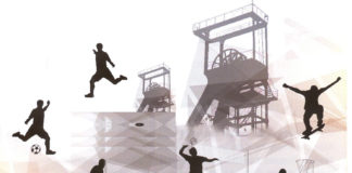 Copertina Carboniadi con torri e sportivi