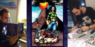 Foto di copertina con gli autori e l'illustrazione del peso della cultura