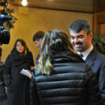 Paolo Serra intervistato per l'inaugurazione del Cineporto.